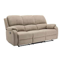 Acheter Vente-Unique Canapé 3 places relax en microfibre taupe BRODY