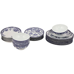 Hanah Home Service de table en porcelaine Canton 24 pièces.