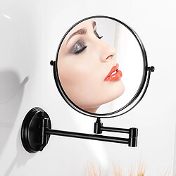 Universal Miroir de maquillage acier inoxydable miroir extensible salle de bains rond 2 côtés miroir de maquillage pliant installation murale accessoires de salle de bains |