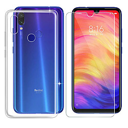 Xeptio Xiaomi Redmi Note 7 verre trempé protection écran vitre ET coque transparente