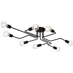 Universal Lampe, vin, plafond, pince, 8 armes, boîtier industriel moderne, métal rétro, E27. 