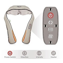 Appareil de massage shiatsu cervical Massager du nuque cou épaule périphérique Ceinture de massage infrarouge avec adaptateur pou...