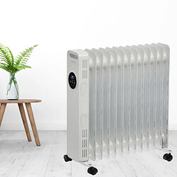 MARQUE DISTRIBUTEUR Radiateur à bain d'huile sur roulettes 2500W Optimea Chauffage mobile pas cher