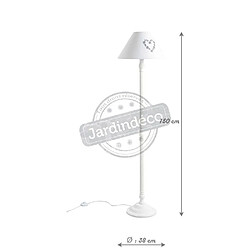 Aubry Gaspard Lampadaire en bois blanc 150cm.