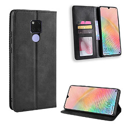 Etui en PU style vintage noir pour votre Huawei Mate 20 X