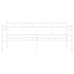 Avis vidaXL Cadre de canapé-lit sans matelas blanc métal 90x200 cm