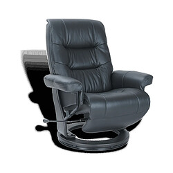 MY NEW DESIGN MAX - Fauteuil de Relaxation manuel en cuir Noir 