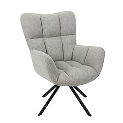 The Home Deco Factory Fauteuil de salon pivotant design Washington - Gris