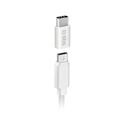 Sbs Câble USB Adaptateur Micro USB femelle vers Type C mâle 