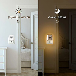 Acheter Universal Prise de lumière de nuit LED avec détecteur de mouvement, réglable, réglable et économe en énergie avec télécommande, lumière directionnelle automatique, contrôle du temps, lumière de nuit pour la chambre des enfants, chambre à coucher, couloir, (blanc)