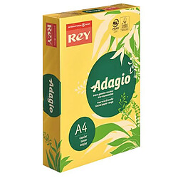 Ramette papier couleur Rey Adagio couleurs intenses A4 80 gr - 500 feuilles - jaune vif