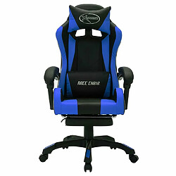 Acheter Maison Chic Chaise de jeu vidéo avec LED, Chaise gaming, Fauteuil gamer d'ordinateur,Chaise de Bureau RVB Bleu et noir Similicuir -GKD38903