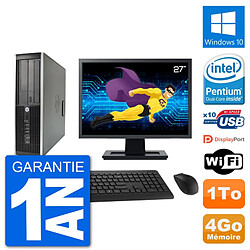 PC HP Compaq 6200 Pro SFF Ecran 27" G630 RAM 4Go Disque Dur 1To Windows 10 Wifi · Occasion 