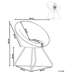 Avis Beliani Chaise de salle à manger FLOBY II Velours Bleu clair