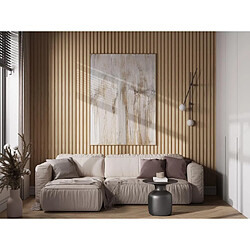 Vente-Unique Panneau mural 3D - Pack de 2.83 m² - Coloris bois naturel - Lot de 8 pièces - FLINT 