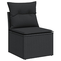 Avis vidaXL Salon de jardin 10 pcs avec coussins noir résine tressée