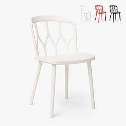 Ahd Amazing Home Design Chaises en polypropylène au design moderne pour bar, cuisine et jardin Flow, Couleur: Blanc