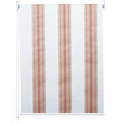 Decoshop26 Store enrouleur de fenêtre occultant protection solaire store à tirage latéral 50x160cm opaque blanc rouge beige 04_0004535 