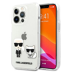 Karl Lagerfeld Ikonik & Choupette - Coque pour iPhone 13 Pro (Transparente)