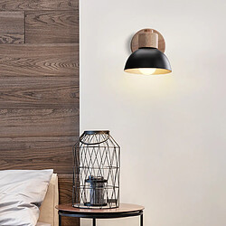 Acheter Stoex 2X Ø15CM Applique Murale Rétro Moderne Applique Murale en Bois Et Métal Lampe Murale Simple, Angle Réglable, Pour Salon, Chambre À Coucher Noir E27