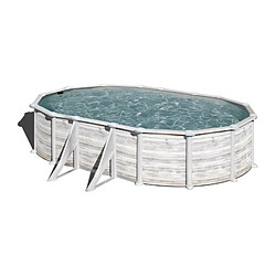 Gre Pools Kit piscine hors sol acier ovale Groenlandia avec renforts apparents