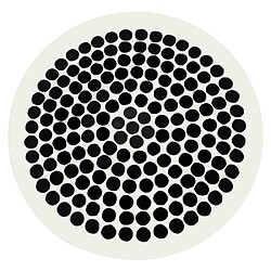 ICONIK INTERIOR Tapis Rond VP08 104cm Verner Panton Blanc / Noir