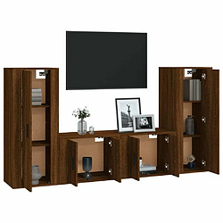 Avis Maison Chic Ensemble de meubles TV 4 pcs pour salon - Chêne marron Bois d'ingénierie -MN68294