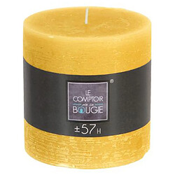 Bougie Cylindrique ""Rustic"" 10cm Jaune