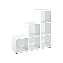 Vente-Unique Étagère 6 Compartiments "Kase" 109cm Blanc