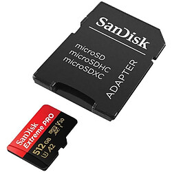 Carte Mémoire MicroSDXC SanDisk Extreme PRO 512 Go - UHS 3 (U3), V30 - Jusqu'à 170 Mo/s