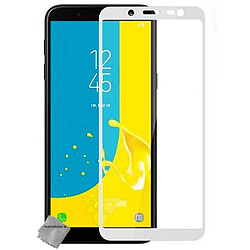 Htdmobiles Film de protection vitre verre trempe incurve integral pour Samsung Galaxy J6 (2018) - BLANC