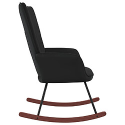 Avis Maison Chic Chaise à bascule | Fauteuil Relax, design moderne Noir Velours et PVC -GKD87421