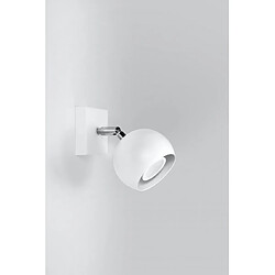 Luminaire Center Applique murale OCULARE acier blanc 1 ampoule