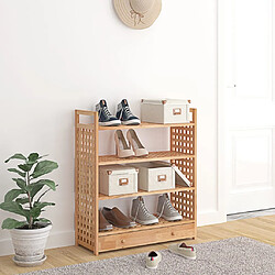 vidaXL Meuble à chaussures avec tiroir 70x27x81cm Bois massif de noyer 