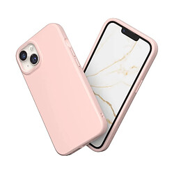 RHINOSHIELD Coque Compatible avec [iPhone 14] SolidSuit - Coque Fine avec Technologie d'absorption des Chocs et Finition Premium Matte - Rose Poudré 