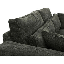 Vente-Unique Canapé 3 places en tissu bouclette gris anthracite MONDOVI pas cher