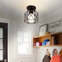 Avis Universal Lampe Vintage Plafond Lampe Vintage Industrial Plafond Lampe Demi-rinçage Panier Cage Lampe Accessoires