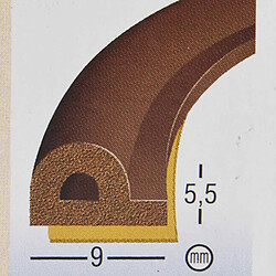 Provence Outillage Joint adhésif caoutchouc marron profil 'P' 6M