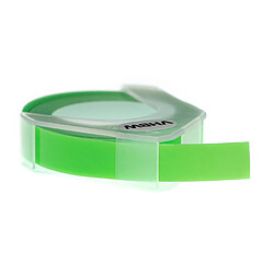 vhbw Ruban de marquage 3D remplacement pour Dymo 0898290, S0898290 pour imprimante d'étiquettes 9mm Blanc sur Vert fluo