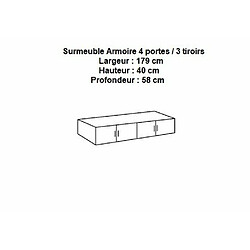 Inside 75 Composition d'angle rangement dressing LAVAL 304 x 260 cm Ht : 239 cm pas cher