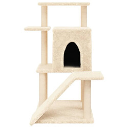 Acheter Arbre à chat avec griffoirs,niche pour chat en sisal crème 97 cm -MN55375