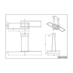 Avis TRIO LIGHTING Suspensions Salinas Blanc mat 1x34W SMD LED