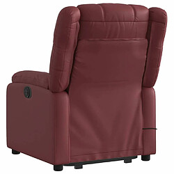 Acheter Maison Chic Fauteuil Relax pour salon, Fauteuil inclinable de massage électrique rouge bordeaux -GKD77588