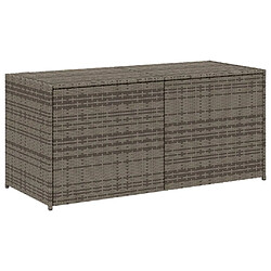 vidaXL Boîte de rangement de jardin gris 283L résine tressée