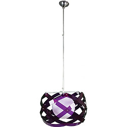 ACUARIO suspension moyenne 1xE27 H.Reg.xP.53cm Lilas/Blanc 