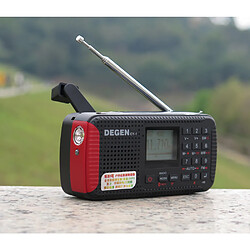 Avis Universal Sports en plein air d'urgence portable sans fil Bluetooth carte audio haut-parleur radio avec réveil peut être d'urgence | radio horloge | radio(Le noir)