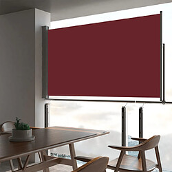 vidaXL Auvent latéral rétractable de patio 140 x 300 cm Rouge 