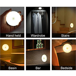 Acheter Universal Action Capteur rond Lumière d'armoire Lumière de nuit intelligente automatique Lumière LED Allumée Chambre Placard Cuisine Armoire Lampe Applique |