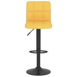 Avis vidaXL Tabourets de bar lot de 2 jaune moutarde tissu