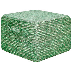 Beliani Pouf en jute verte DHADAR